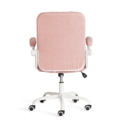 Кресло офисное Lugano Wh ткань teddy, розовый