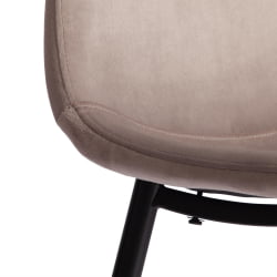 Стул БРЕЕЗЕ (мод. 4724) Велюр/металл , 44 х 53 х 87 см, Коффее (кофейный) ХЛР9 / черный / BREEZE (mod. Coffee HLR9