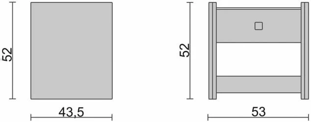 Тумба прикроватная с 1-м ящиком Бежевая_68405