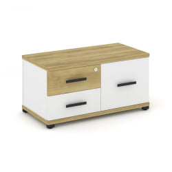 Тумба приставная сервисная CONCEPT CN.TSR-001 B/W Дуб Винченцо Белый бриллиант Черный