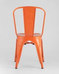 Стул TOLIX с высокой спинкой Оранжевый глянцевый
