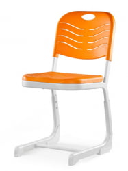 Стул ученический регулируемый пластиковый (рост 5-7) Оранжевый