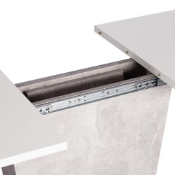 Обеденный стол GENT ЛДСП, 110-145x68,6x75,5 см, Белый/Бетон