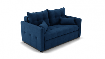 Диван Палермо (ЗР) Цвет фасада: Синий; Тип: Прямой; Материал фасада: Металл/Велюр