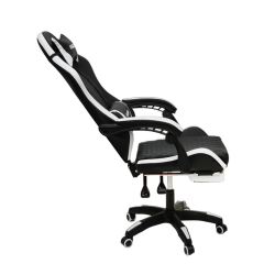 Кресло 892-1 цвет черный/белый с массажем 892-1-black-white-mass