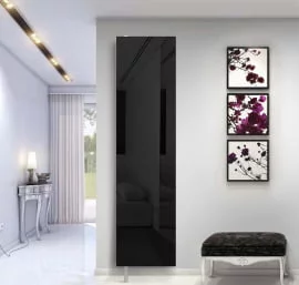 Поворотный шкаф в черном глянцевом стекле Драйв Шелф (левый) Венге