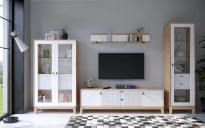 Шкаф двухстворчатый Бари ЛД 698.030.000 Дуб Золотой Белый