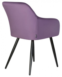 Стул обеденный ДОБРИН РОБЕРТ (черные матовые ножки, велюр В108-45 Темно-фиолетовый) 2 шт / DOBRIN ROBERT V108-45