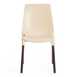 Стул для балкона GENIUS (mod 75) металл/пластик, 46x56x84cм, бежевый/коричневые ножки