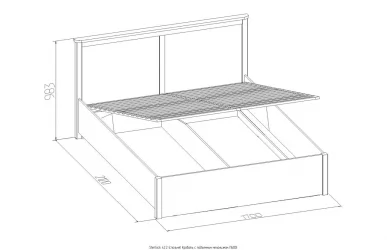 Кровать с подъемным механизмом (1600) Sherlock 42.2 Орех шоколадный (спальня)
