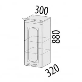 Шкаф лев/прав Милана 23.07 Сосна Астрид/Ваниль