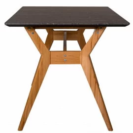 Стол раскладной Нарвик 120-160 ОРЕХ-Мрамор Графит