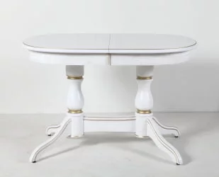 Стол обеденный раскладной Лира (1,2м) тон 1 с золотой патиной