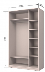 Черный шкаф-купе Хит-24-12-15 Аруба Венге