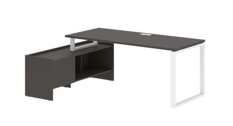 Стол с тумбой EDIS EQCT 19814 Мокко Белый