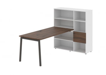 Рабочая станция EDIS ELRST 1217 Дуб Денвер темный Мокко Белый