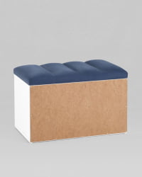 Обувница Хольст белая велюр Синий