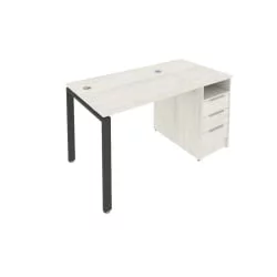 Рабочая станция с опорной тумбой Метал Сйстем Б.РС-СТП -1.1 Наварра/Антрацит / Metal System