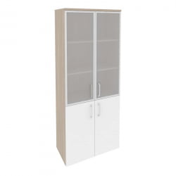 Шкаф высокий широкий ОНИКС О.СТ-1.2Р Дуб Аттик/Белый / ONIX O.ST-1.2R