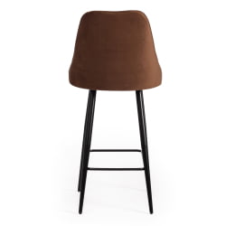Стул барный KISH (mod. 714) ткань/металл, 50х57х110 см, высота до сиденья 78 см, коричневый barkhat 11/черный
