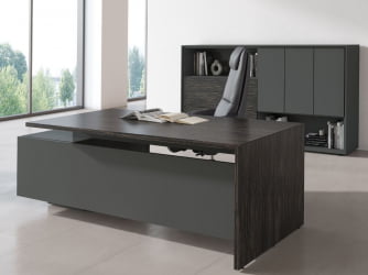 Стол письменный на опорной тумбе DALI DLI37210212 Эбен Антрацит