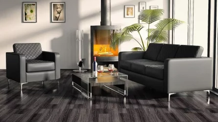 Черный диван Актив (2Д) ЕУРОЛИНЕ-9100 / EUROLINE-9100