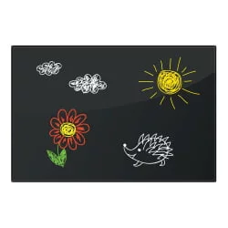 Доска магнитно-маркерная стеклянная BRAUBERG 60х90 см Черная