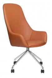 Кресло офисное МГ-24 А ХРОМ ПАУК 4 ЛУЧА