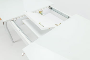 Стол обеденный Чикаго СТ(6191) белый,стекло белое