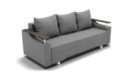 Диван Манго (ЗР) Цвет фасада: Светло серый; Тип: Прямой; Материал фасада: Металл/Велюр