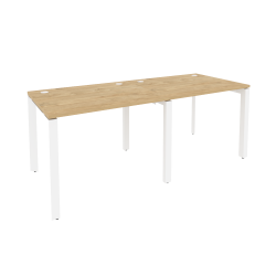 Рабочая станция на П-образном м/к ОНИКС О.МП-РС-2.1.8 Тиквуд Светлый/Белый / ONIX O.MP-RS-2.1.8