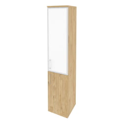 Шкаф высокий узкий правый ONIX O.SU-1.2R(R) white Тиквуд Светлый