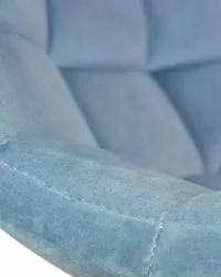 Стул барный DOBRIN TAILOR WHITE Пудрово-голубой велюр MJ9-74