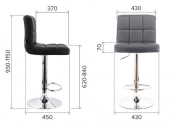 Барный стул Everprof Asti Ткань Серый