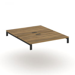 Двойной стол надставка на две опорные тумбы CONCEPT CN.DSN-006 Сандал янтарный Черный