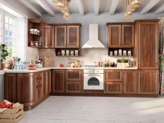 Шкаф кухонный угловой 600 радиусный Кантри ЛД 235.315.000 Ноче Таволато