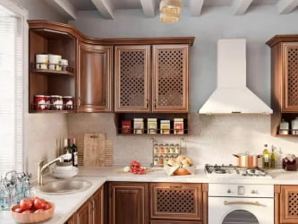 Шкаф кухонный 800 высокий с решеткой Кантри ЛД 235.346.000 Ноче Таволато