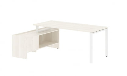 Стол с тумбой EDIS EUCT 19814 Ясень Траун Белый