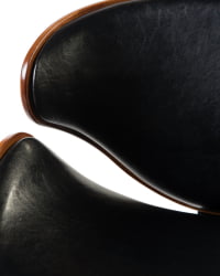 Стул барный DOBRIN KARTER BLACK (коричевый орех дерево (BWW), черный PU)