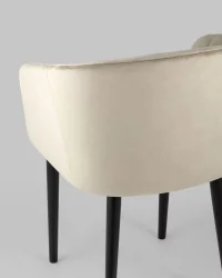 Стул с подлокотниками Нейтон велюр Бежевый