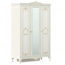 Шкаф трехстворчатый с зеркалом Луиза ЛД 665.074.000 Алебастр