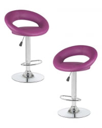 Стул барный ДОБРИН МИРА (фиолетовый) 2 шт / DOBRIN MIRA