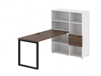 Рабочая станция ЕДИС ЕКРСТ 1115 Дуб Денвер темный Черный Белый / EDIS EQRST