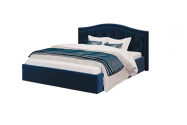 Кровать Стелла, 1600*2000 мм, велюр NEO 27, синий