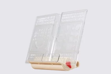 Трехуровневая подставка-трафарет под книгу ПК-03 Бежевая