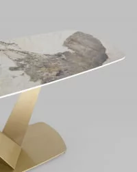 Обеденный стол Аврора 180x90 Белый мрамор