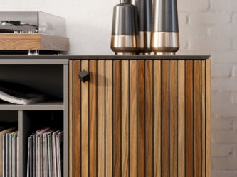 Гостиная Элиот №4 Оникс Серый/Орех фактурный