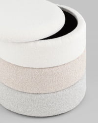 Пуф с ящиком Hive S букле бежевый