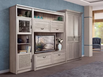 Шкаф для посуды Лючия 185 Дуб Оксфорд серый