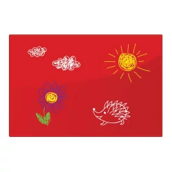 Доска магнитно-маркерная стеклянная BRAUBERG 40х60 см Красная